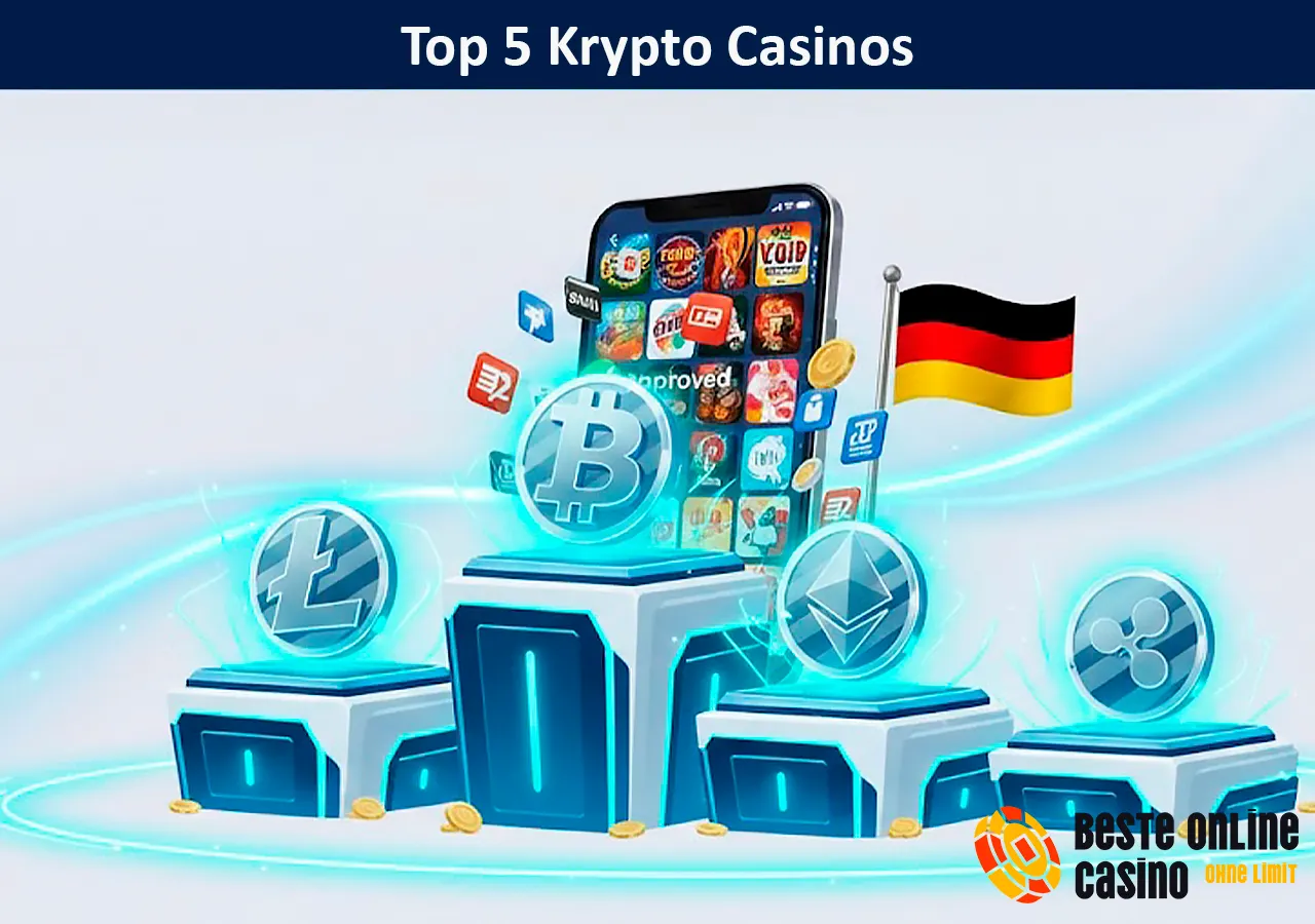 Die 5 besten Krypto Casinos ohne Setzlimits und Auszahlungshürden.