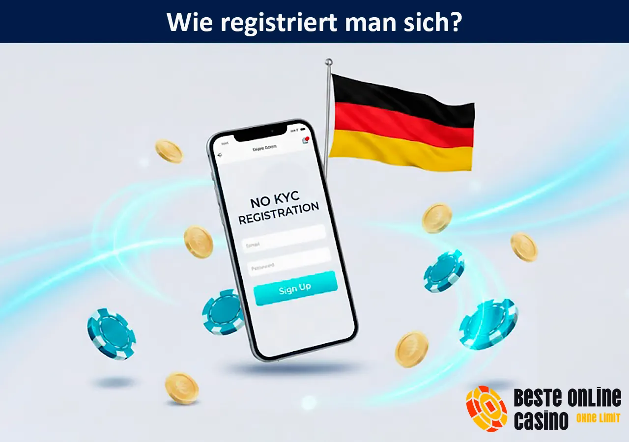 Schritt-für-Schritt Anleitung zur Registrierung im Online Casino ohne Limit.
